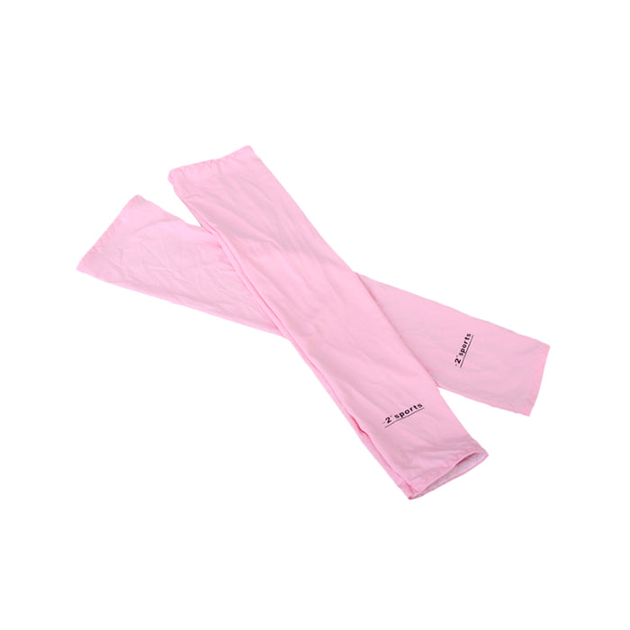 Crofta 1 Pair Pink Arm Cooler Arm Hand Cover Sleeves for UV Sun Protection