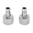 Crofta 2 Pcs Airbrush Quick Disconnect Coupler Hose Release Adapter 1/8" fittings