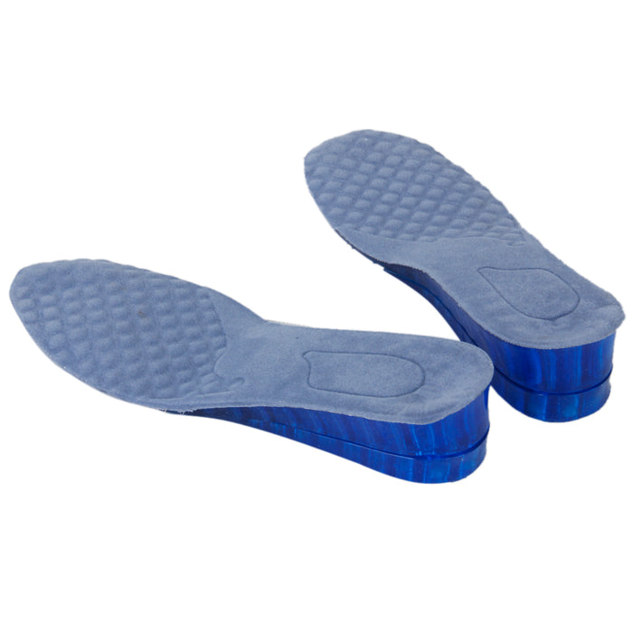 Crofta 1 Pair Men Blue Detachable 2-Layer Height Increase Full Insoles Shoe Pad 5CM