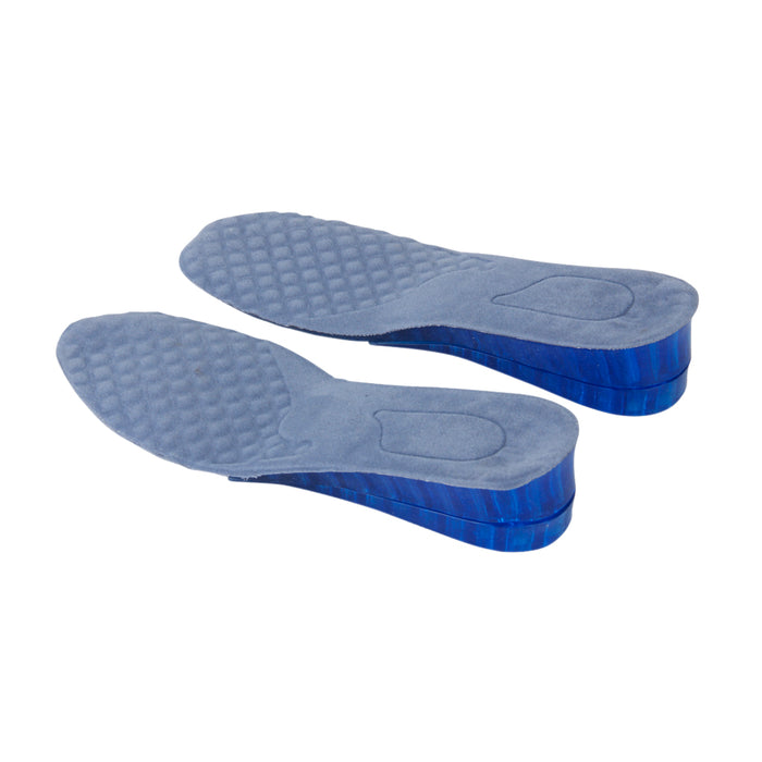 Crofta 1 Pair Men Blue Detachable 2-Layer Height Increase Full Insoles Shoe Pad 5CM