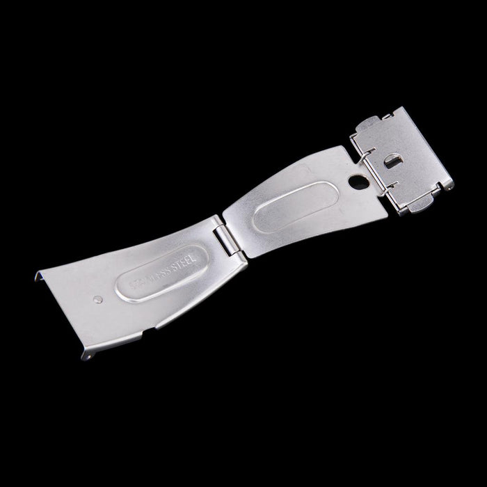 Crofta 17mm Stainless Steel Double Deployment Clasp Buckle For Watch Band Strap