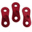 Crofta 10pc 5mm Alloy Lock Rope Tensioners Guyline Bent Runners Camping Red