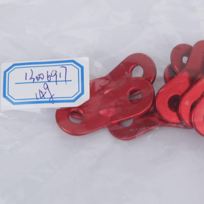 Crofta 10pc 5mm Alloy Lock Rope Tensioners Guyline Bent Runners Camping Red