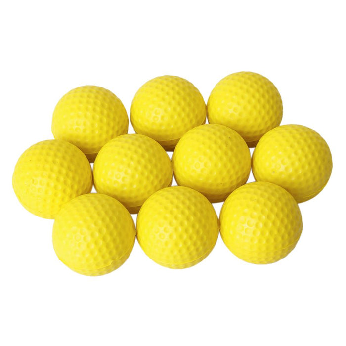 Crofta 10pcs PU Golf Ball Golf Training Soft Foam Balls Practice Ball - Yellow