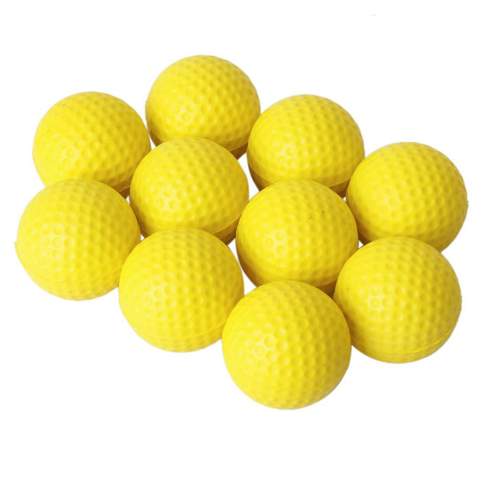 Crofta 10pcs PU Golf Ball Golf Training Soft Foam Balls Practice Ball - Yellow