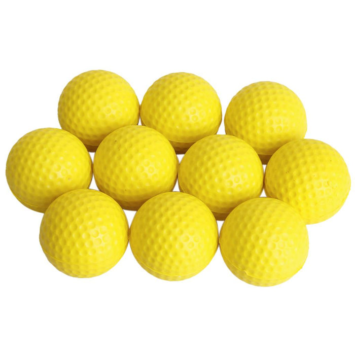 Crofta 10pcs PU Golf Ball Golf Training Soft Foam Balls Practice Ball - Yellow