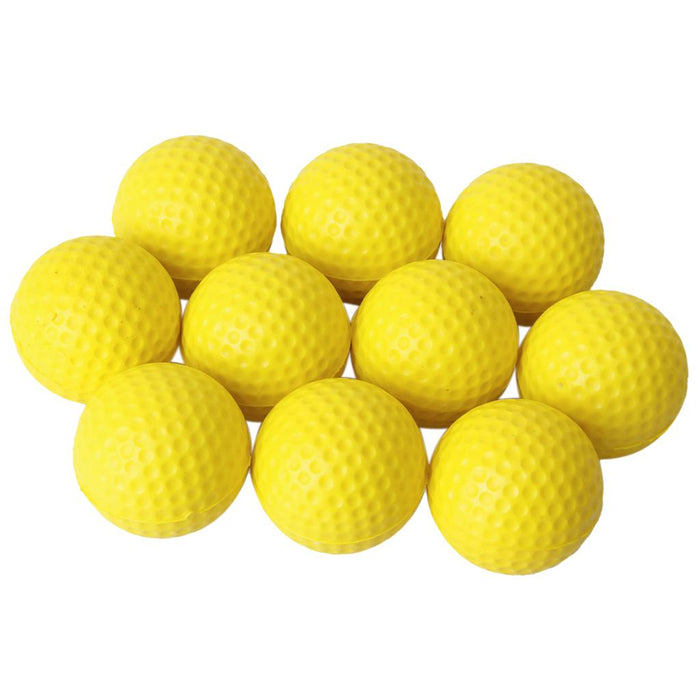 Crofta 10pcs PU Golf Ball Golf Training Soft Foam Balls Practice Ball - Yellow