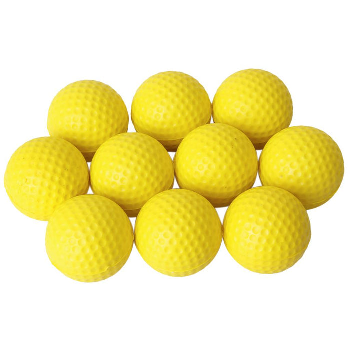 Crofta 10pcs PU Golf Ball Golf Training Soft Foam Balls Practice Ball - Yellow