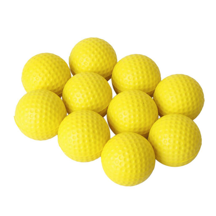 Crofta 10pcs PU Golf Ball Golf Training Soft Foam Balls Practice Ball - Yellow