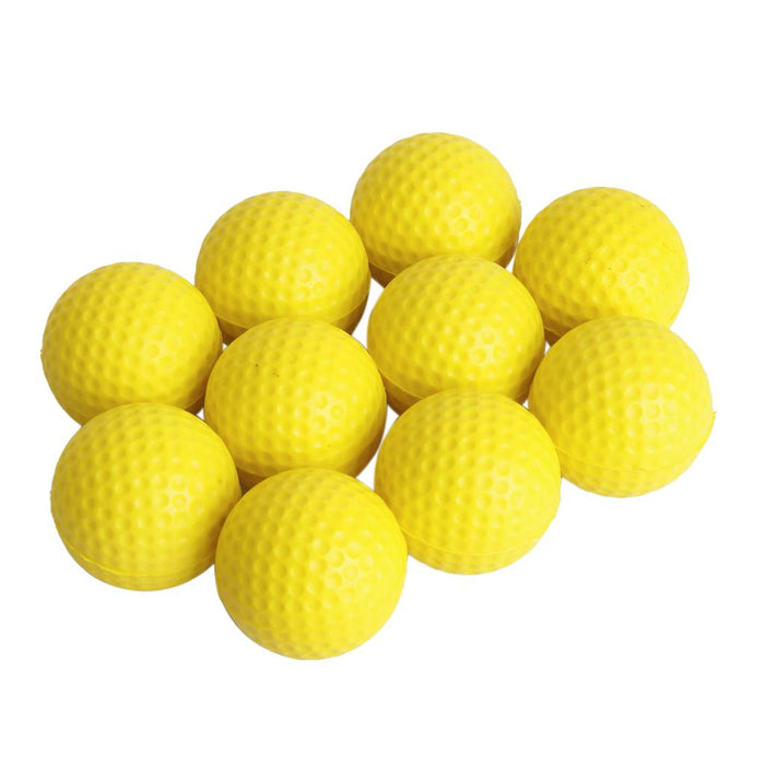 Crofta 10pcs PU Golf Ball Golf Training Soft Foam Balls Practice Ball - Yellow