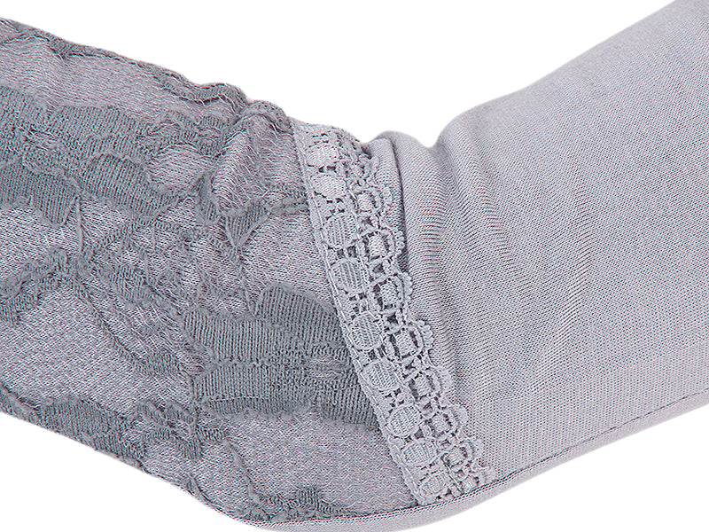 Crofta Grey Long lace UV Protection Sun Bridal Golf Driving Gloves Arm Sleeves