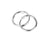 Crofta 1 Pair Fashionable Endless Hoop Rings Lip Nose Ear Studs Women Girls Jewelry Gift 8mm Silver