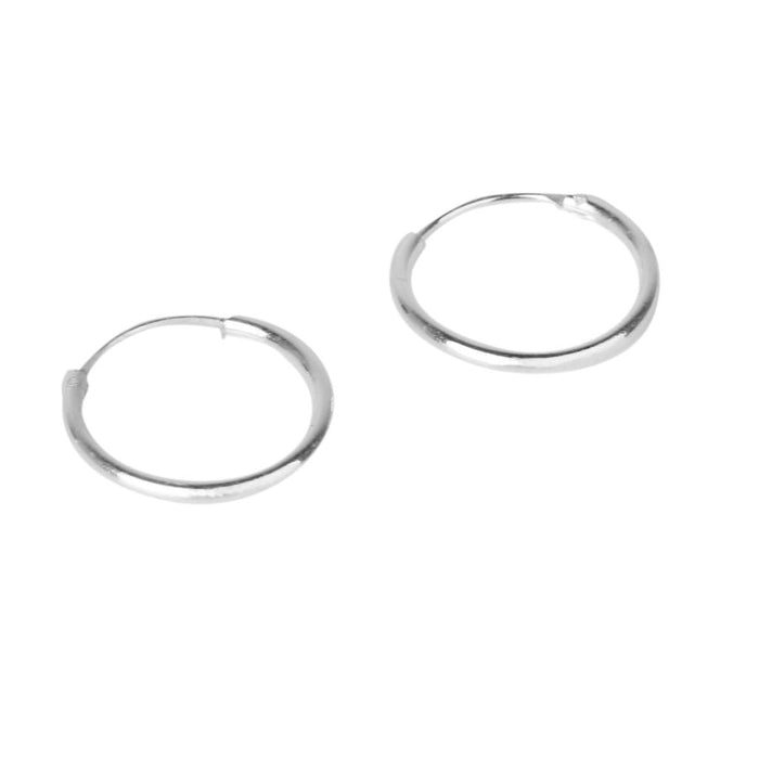 Crofta 1 Pair Silver Plated 12mm Endless Hoop earrings for Cartlidge Nose Lips