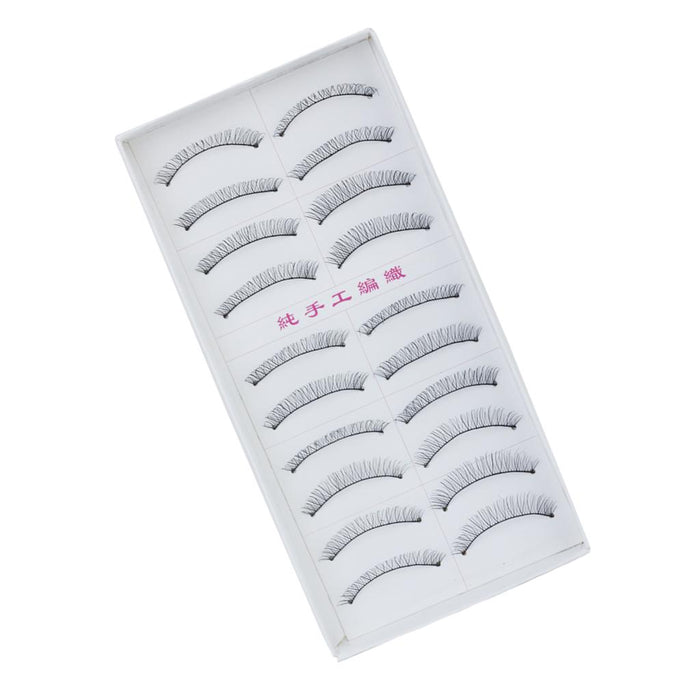 Crofta 10 Pairs Black Sparse False Eyelashes Eye Lashes Extension Make up