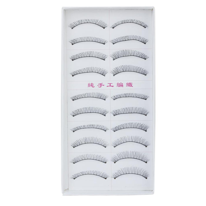 Crofta 10 Pairs Black Sparse False Eyelashes Eye Lashes Extension Make up