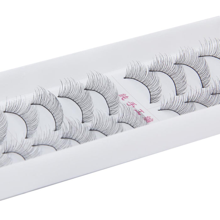 Crofta 10 Pairs Black Sparse False Eyelashes Eye Lashes Extension Make up