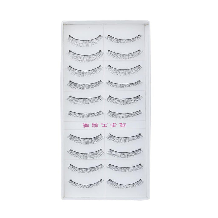 Crofta 10 Pairs Black Sparse False Eyelashes Eye Lashes Extension Make up