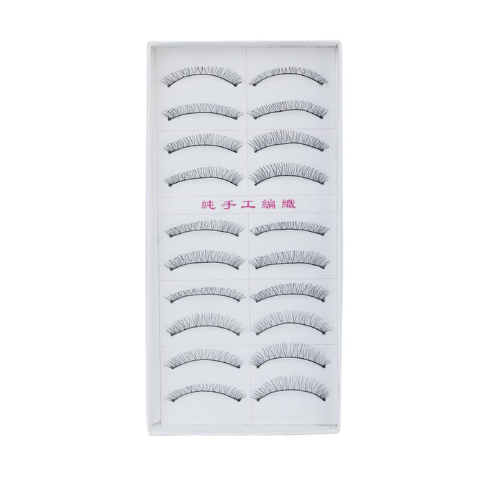 Crofta 10 Pairs Black Sparse False Eyelashes Eye Lashes Extension Make up