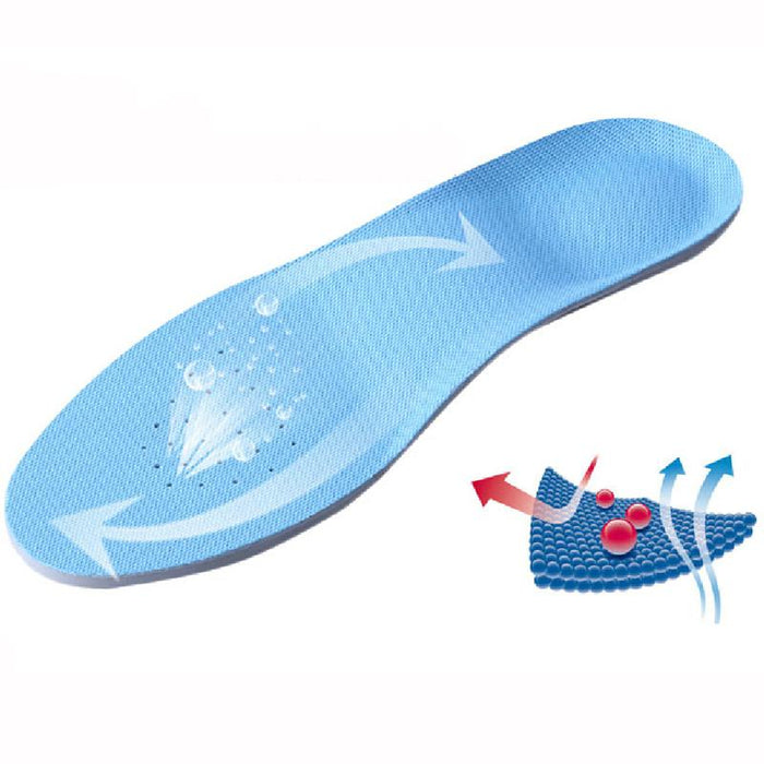 Crofta 1 Paif of Anti-Slip Dotted Sports Insoles Arch Support Heel Protection Shock Absorption with Cutting Size Line---Women's UK 2.5-4.5