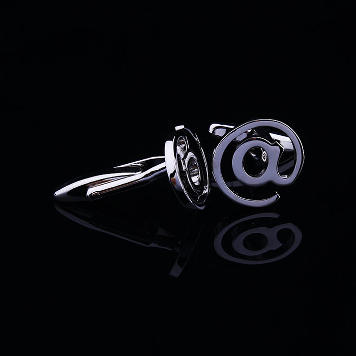 Crofta 1 Pair Men's Novelty @ at Internet Email Symbol Cufflinks Cuff Links