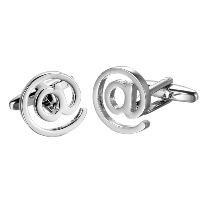 Crofta 1 Pair Men's Novelty @ at Internet Email Symbol Cufflinks Cuff Links