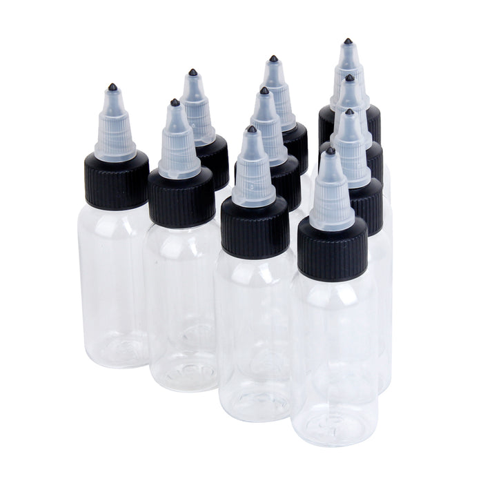 Crofta 10pcs 30ml Empty Bottles For Tattoo Ink Pigment Green Soap