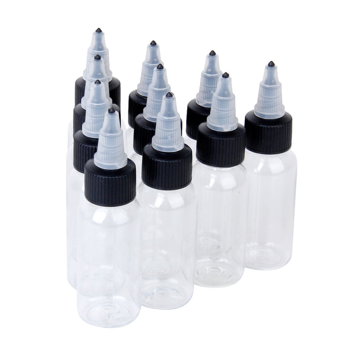 Crofta 10pcs 30ml Empty Bottles For Tattoo Ink Pigment Green Soap