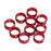 Crofta 10pcs Alloy 3 Holes Ring Shape Rope Cord Guyline Runners Anti Slip Fastener Camping Hiking