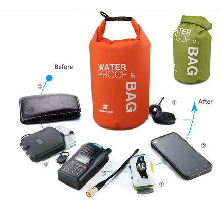 Crofta Waterproof Dry Bag Sack Pouch Kayaking Camping Rafting Floating 5L Orange