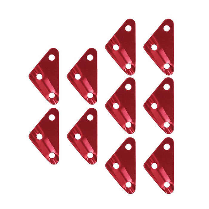 Crofta 10pcs Alloy Triangle Camping Tent Guy Line Bent Runners Fastener Red-L