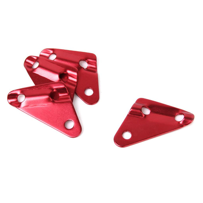 Crofta 10pcs Alloy Triangle Camping Tent Guy Line Bent Runners Fastener Red-L