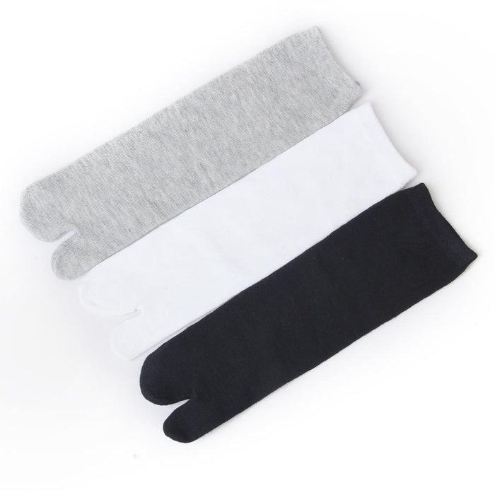 Crofta 1 Pair Elastic 2-Toe Socks Flip Flop Socks Tabi Geta Socks - Melange Grey