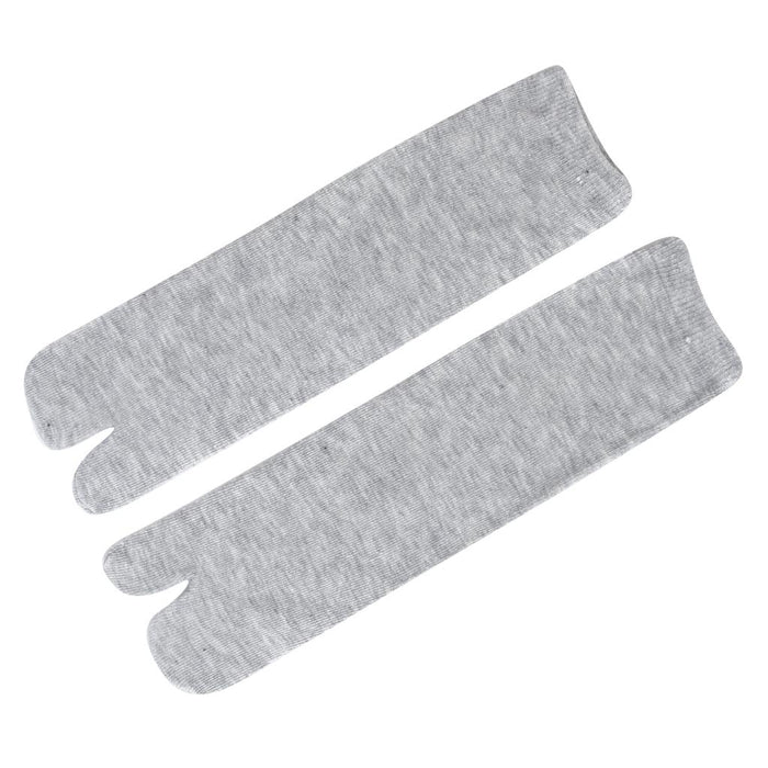 Crofta 1 Pair Elastic 2-Toe Socks Flip Flop Socks Tabi Geta Socks - Melange Grey