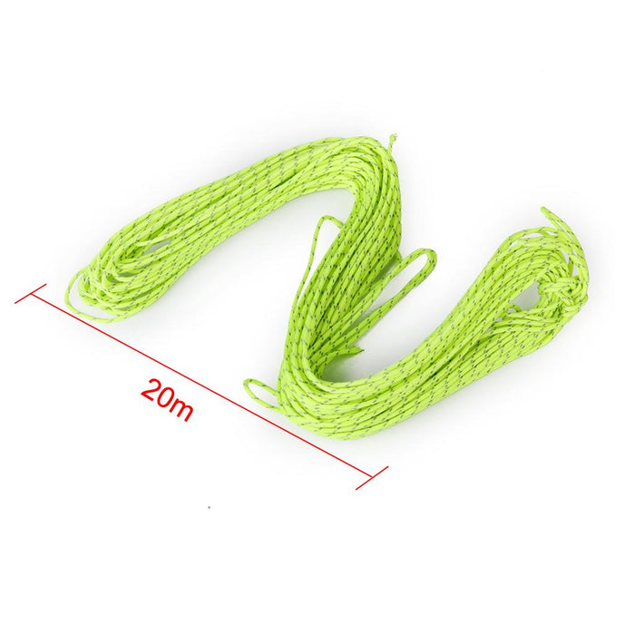 Crofta 1.8MM Green Reflective Guyline Tent Rope Guy Line Camping Cord Paracord