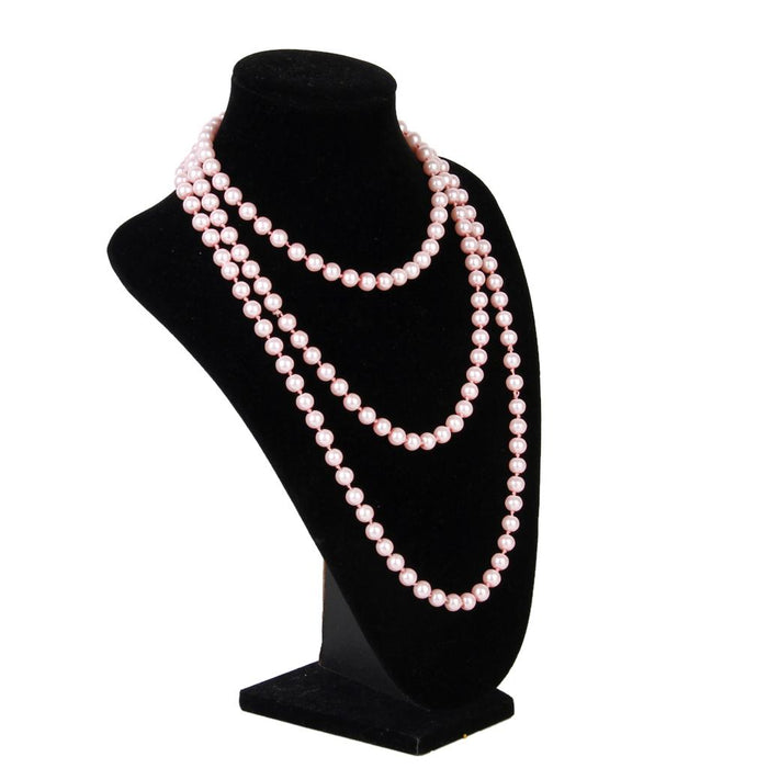 Crofta 1.5m 9mm Glass Imitation Pearl Beads Long Necklace Sweater Chain Wedding Xmas Victoria