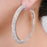 Crofta 1 Pair Crystal Rhinestone 60mm Big Hoop Circle Earrings Bridal Jewelry