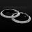 Crofta 1 Pair Crystal Rhinestone 60mm Big Hoop Circle Earrings Bridal Jewelry