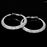 Crofta 1 Pair Crystal Rhinestone 60mm Big Hoop Circle Earrings Bridal Jewelry