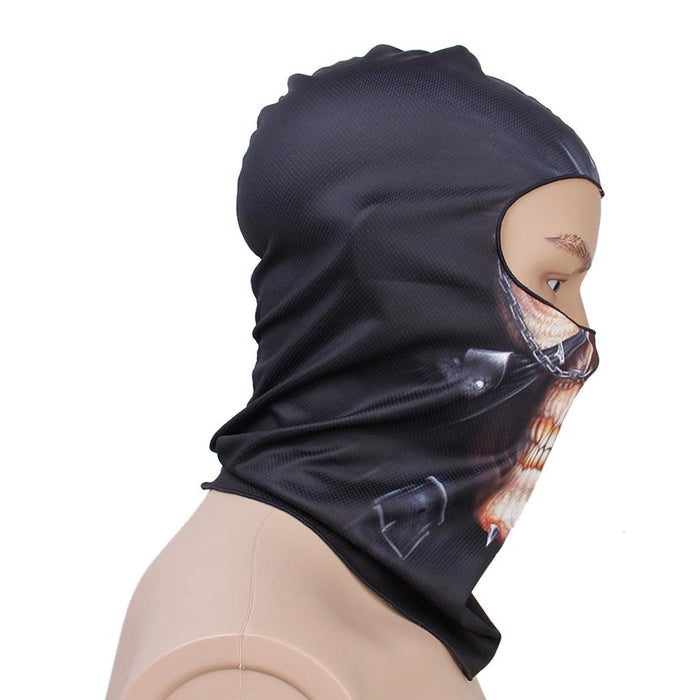 Crofta Punk Skull Halloween Outdoor Cycling Fishing Full Face Head Cover Hood Protector UV Cap Hat