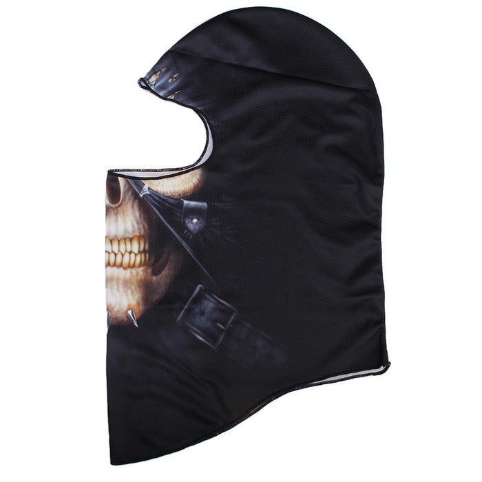 Crofta Punk Skull Halloween Outdoor Cycling Fishing Full Face Head Cover Hood Protector UV Cap Hat