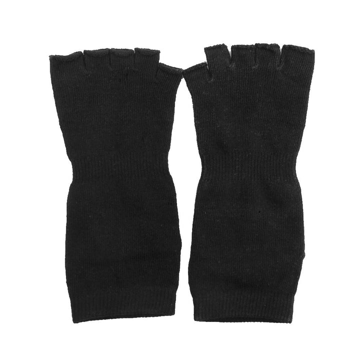 Crofta 1 Pair Unisex Five Fingers Open Toe Socks Breathable Warm Yoga Casual Black