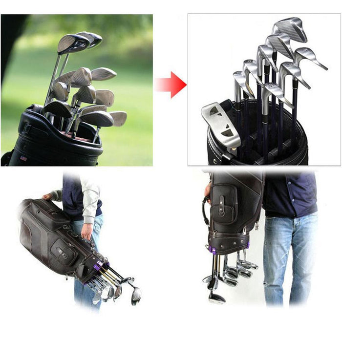 Crofta 14Pcs Golf Club Bag Clip On Putter Clamp Holder Putting Organizer