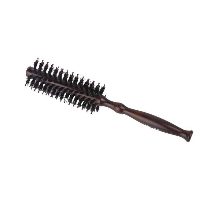 Crofta Wood Handle Hairdressing Bristle Curling Hair Comb Brush Hairbrush