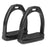 Crofta 1 Pair Safety Plastic Stirrups Horse Riding Equestrian Black Rubber Treads