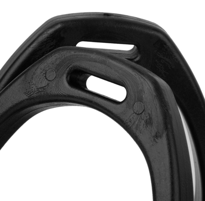 Crofta 1 Pair Safety Plastic Stirrups Horse Riding Equestrian Black Rubber Treads