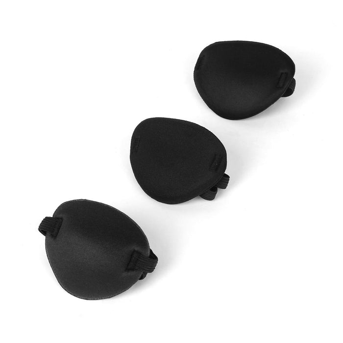 Crofta Kids Children Concave Eye Patch Shade Cover Mask Black Pack Of 3PCS