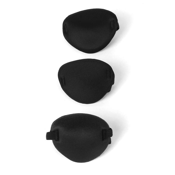 Crofta Kids Children Concave Eye Patch Shade Cover Mask Black Pack Of 3PCS