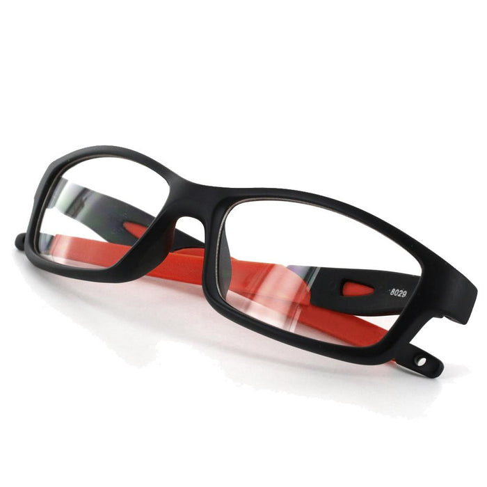 Unisex Sports Style Black Frame Clear Lens Glasses Eyeglasses Spectacles