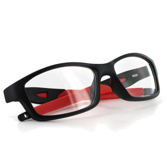 Unisex Sports Style Black Frame Clear Lens Glasses Eyeglasses Spectacles