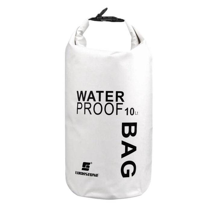 Crofta 10L Waterproof Dry Bag Pouch Camping Boating Kayaking Rafting Canoeing White